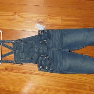 Girls 7/8 med wash overalls